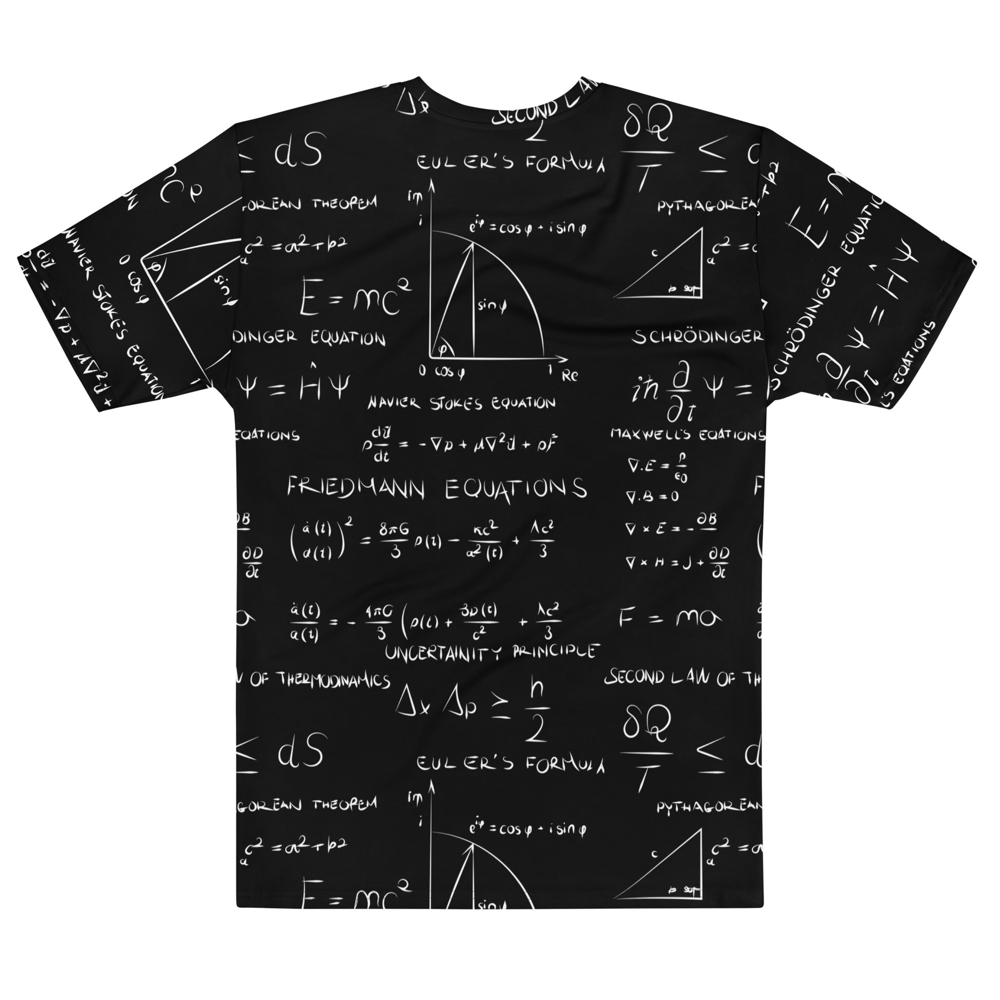 All over t-shirt print of the most influential mathematical equatios