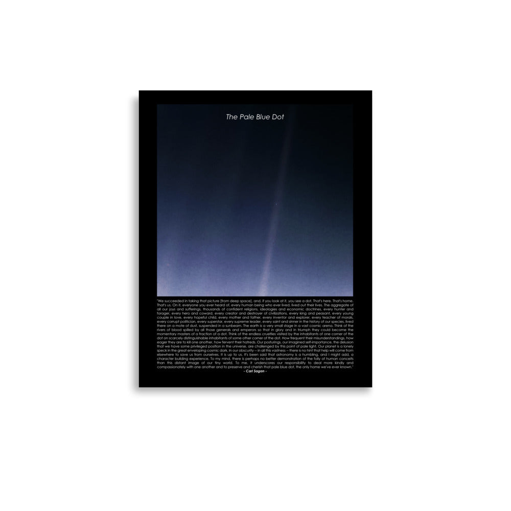 The pale blue dot poster with Carl Sagan quote
