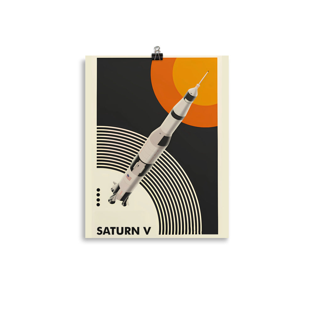 Saturn V vintage poster
