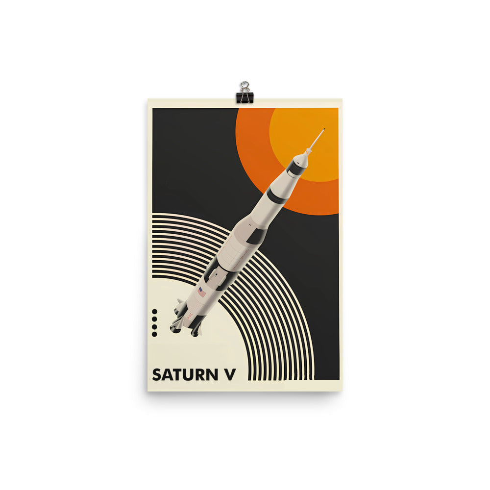 Saturn V vintage poster