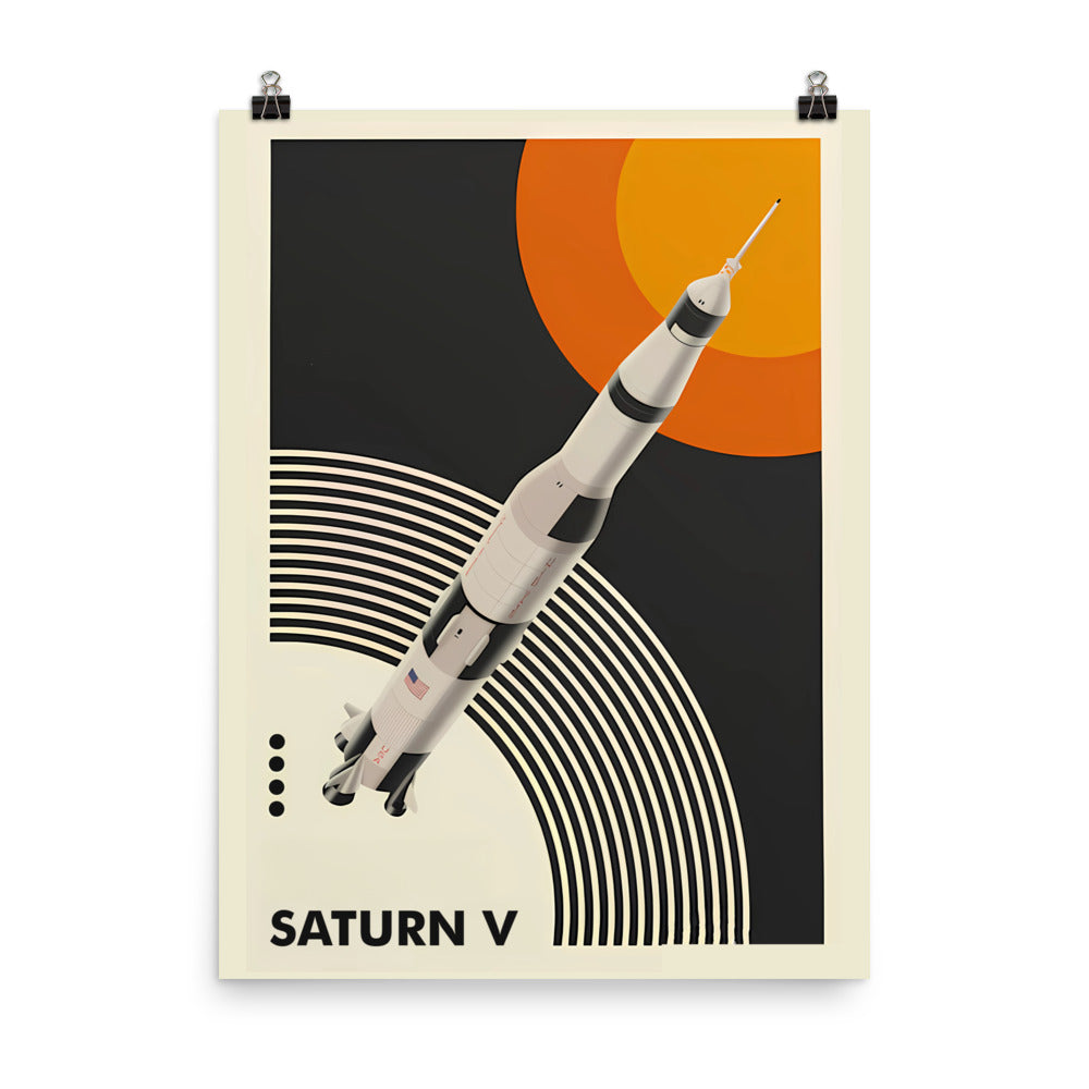 Saturn V vintage poster