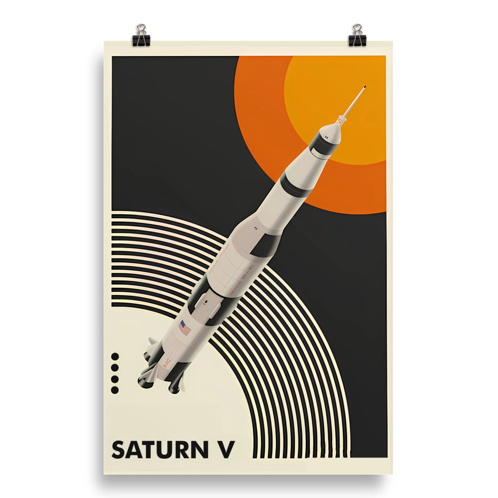 Saturn V vintage poster