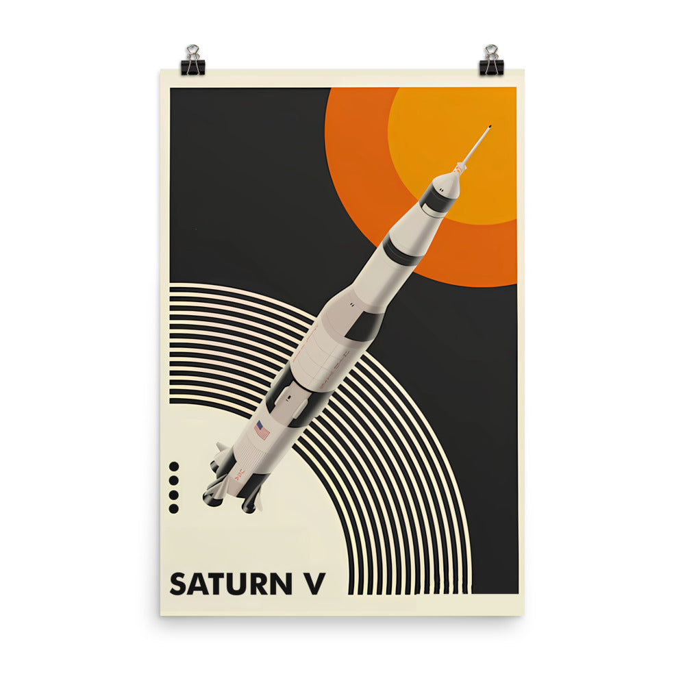 Saturn V vintage poster