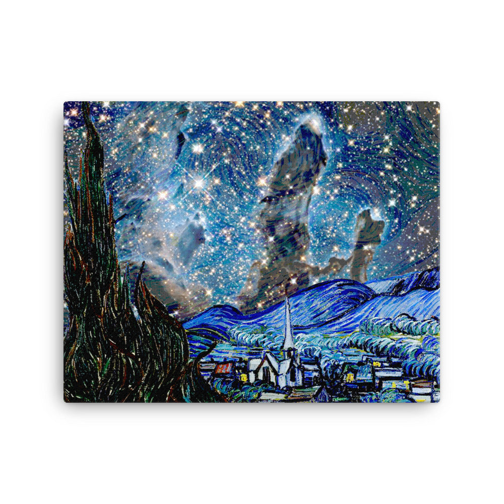 Van Gogh & James Webb telescope canvas