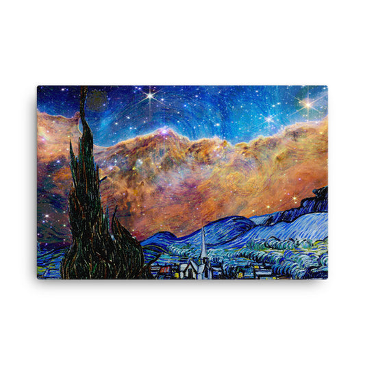 Van Gogh & James Webb nebula Canvas