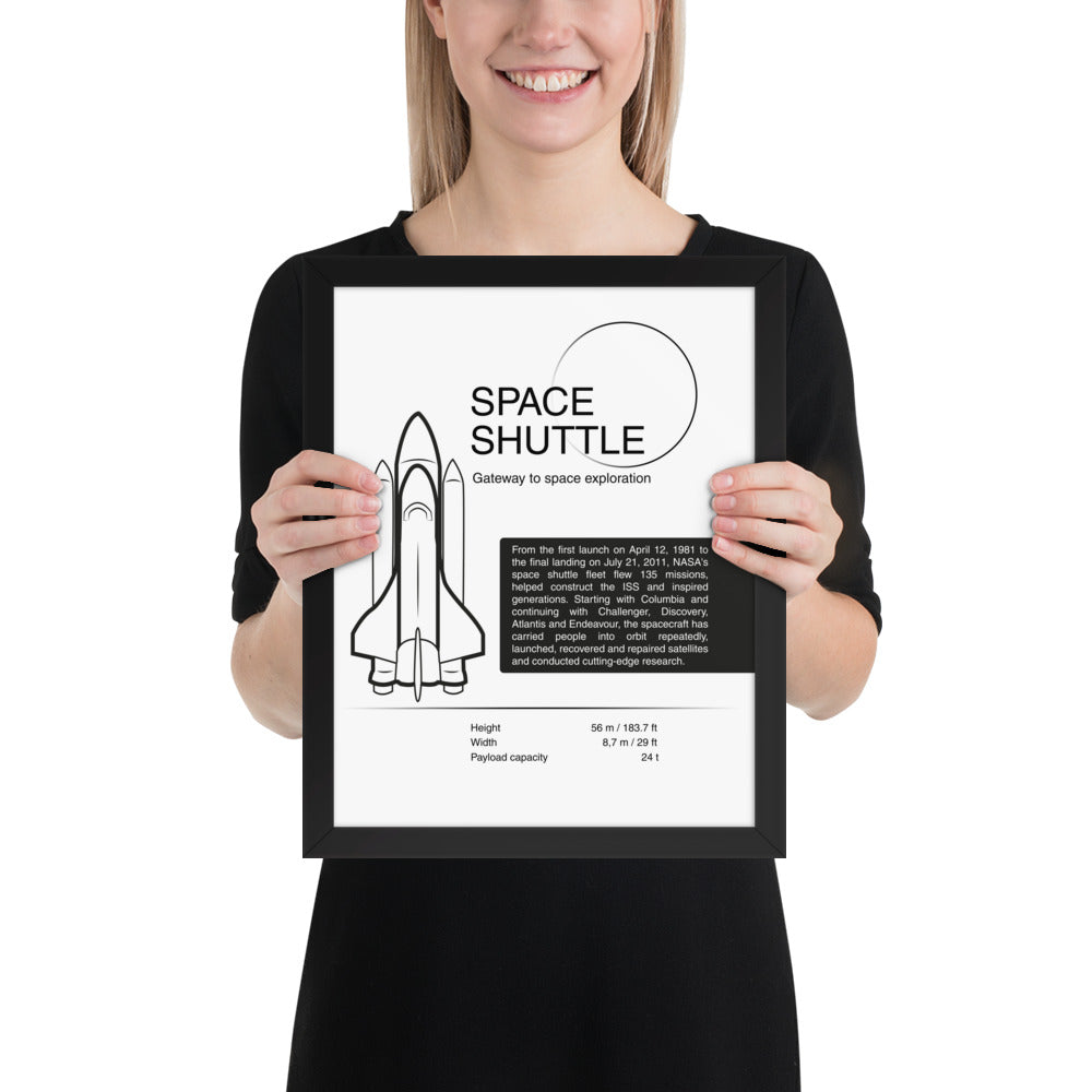 Space Shuttle framed poster