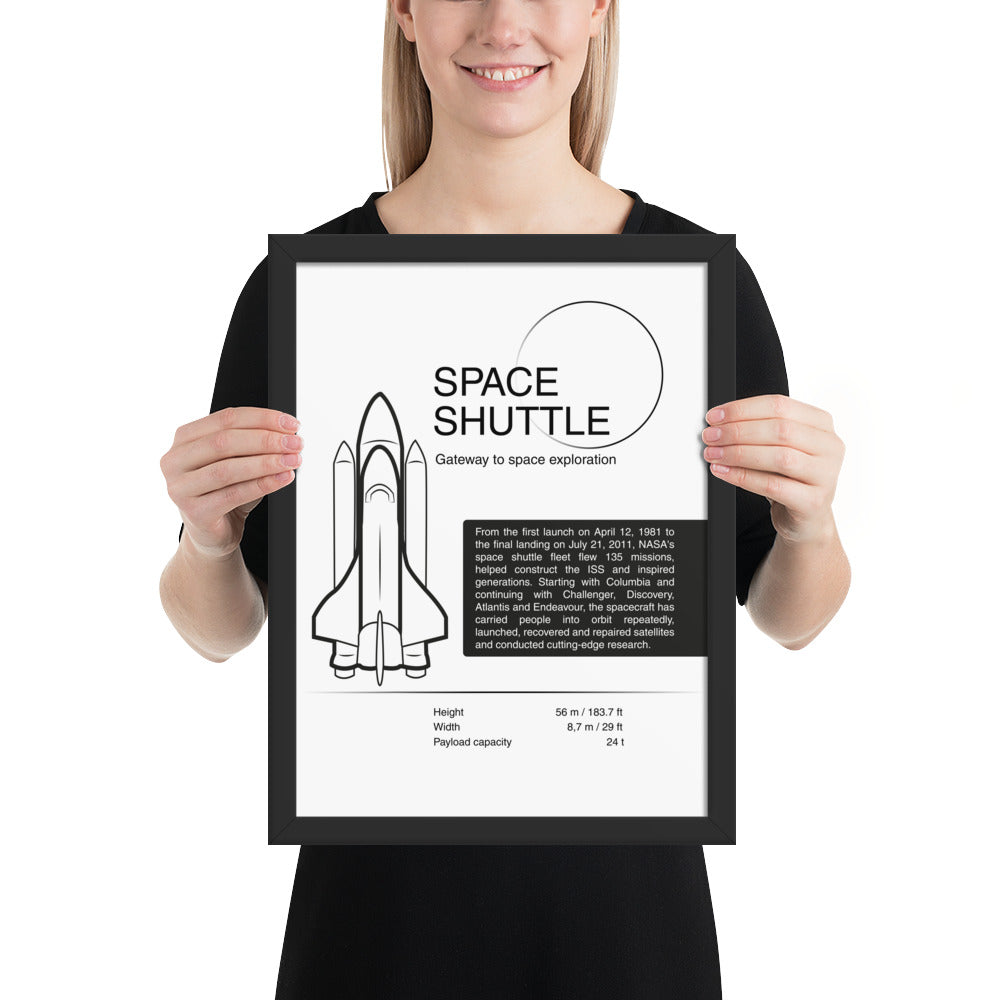 Space Shuttle framed poster