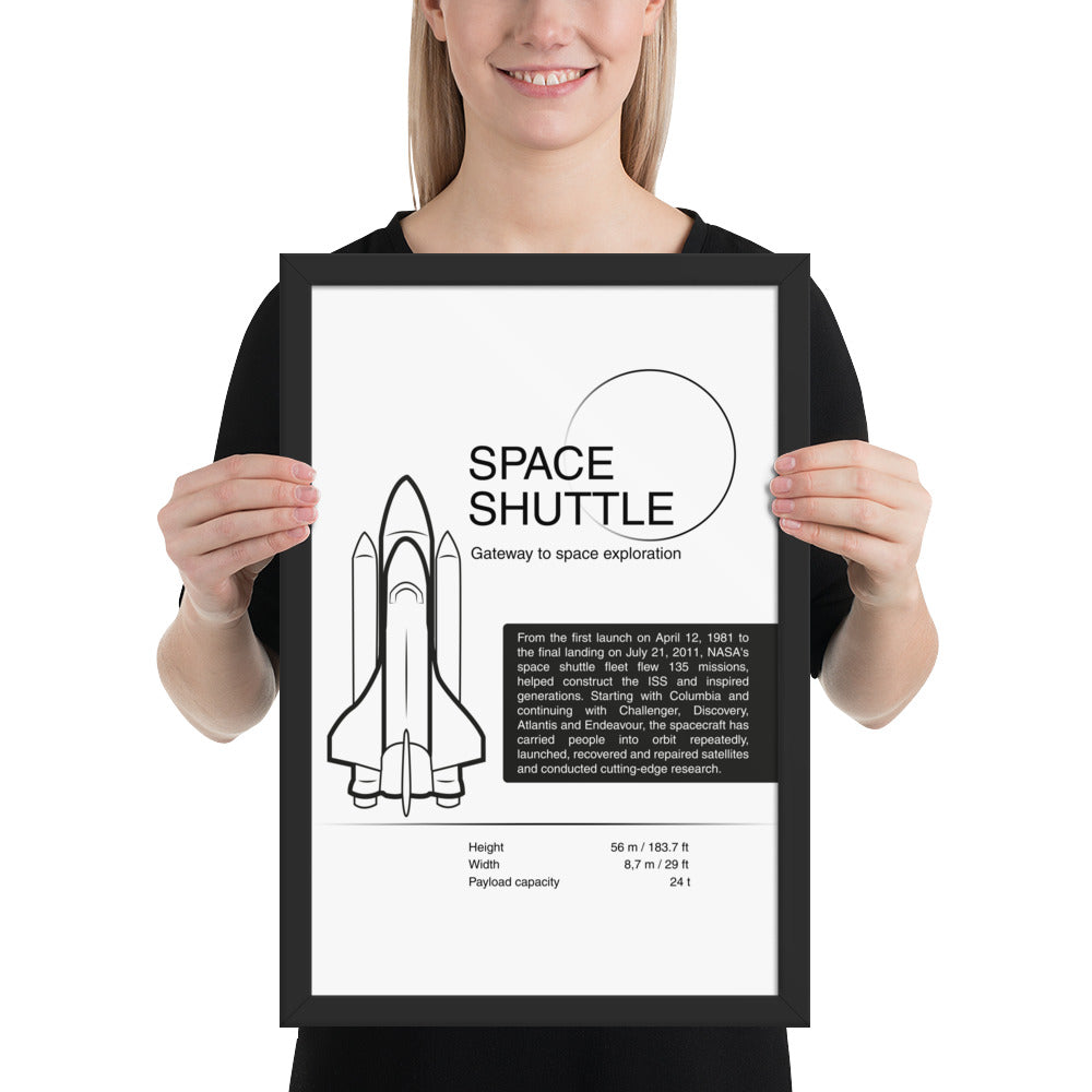 Space Shuttle framed poster