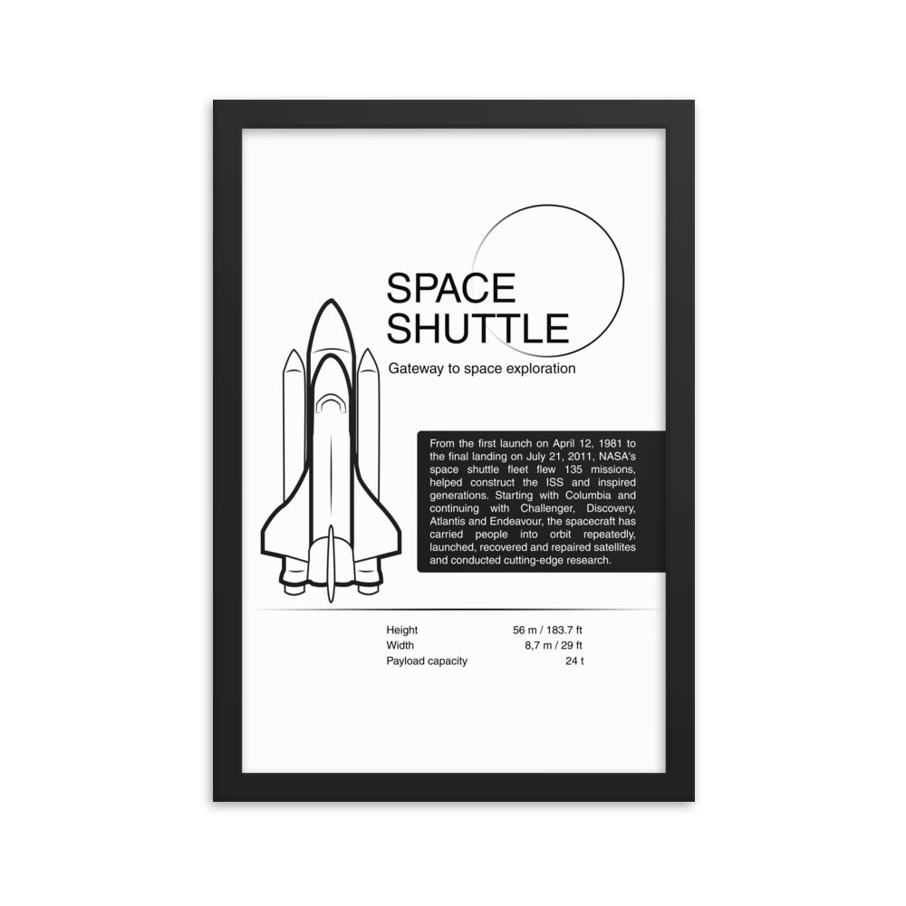 Space Shuttle framed poster