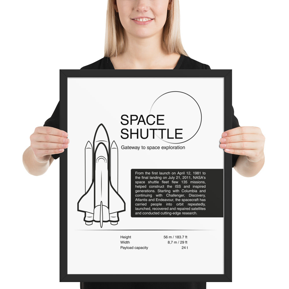 Space Shuttle framed poster