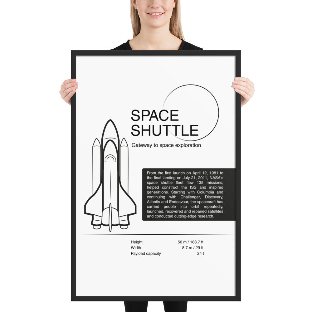 Space Shuttle framed poster