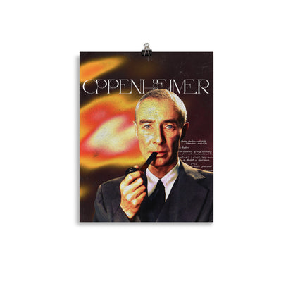 Oppenheimer vintage poster of a scientist