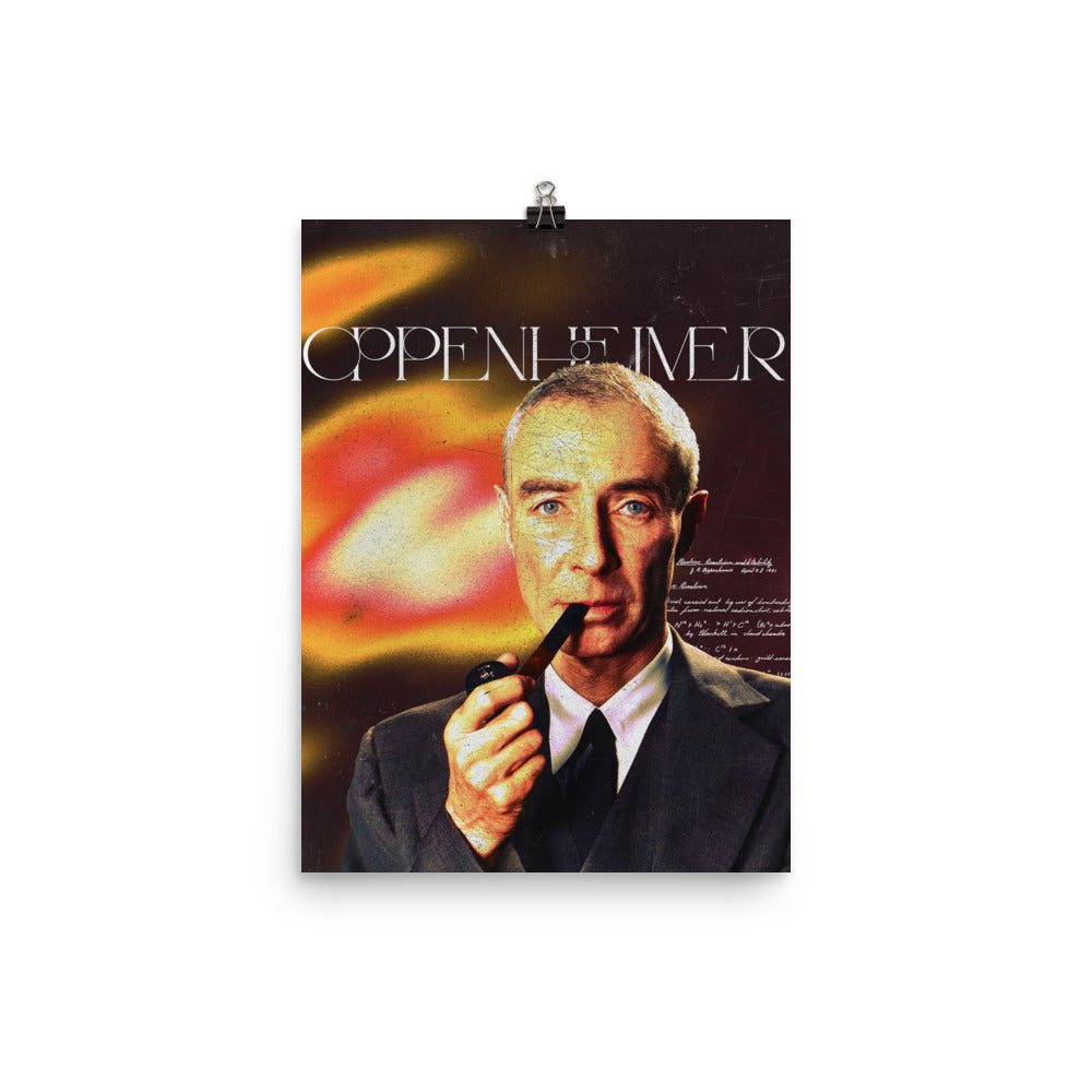 Oppenheimer vintage poster of a scientist