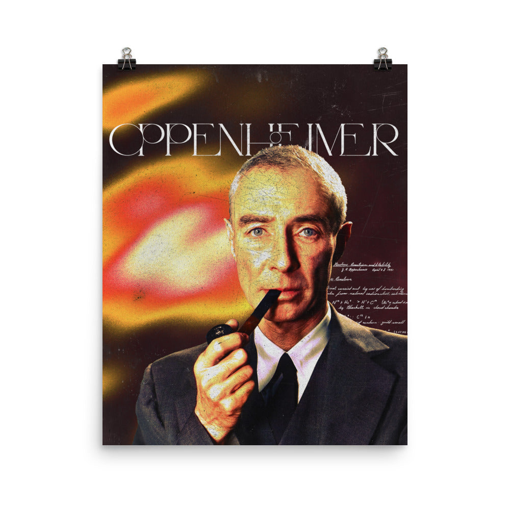 Oppenheimer vintage poster of a scientist