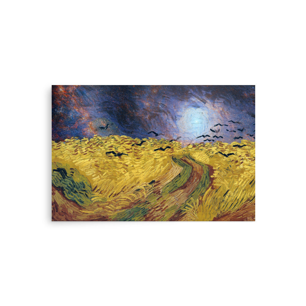 Van Gogh & JWST M51 galaxy Paper poster