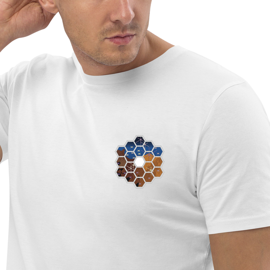 JWST hexagons embroidered Nebula unisex t-shirt