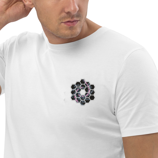 JWST hexagons Spiral galaxy unisex t-shirt