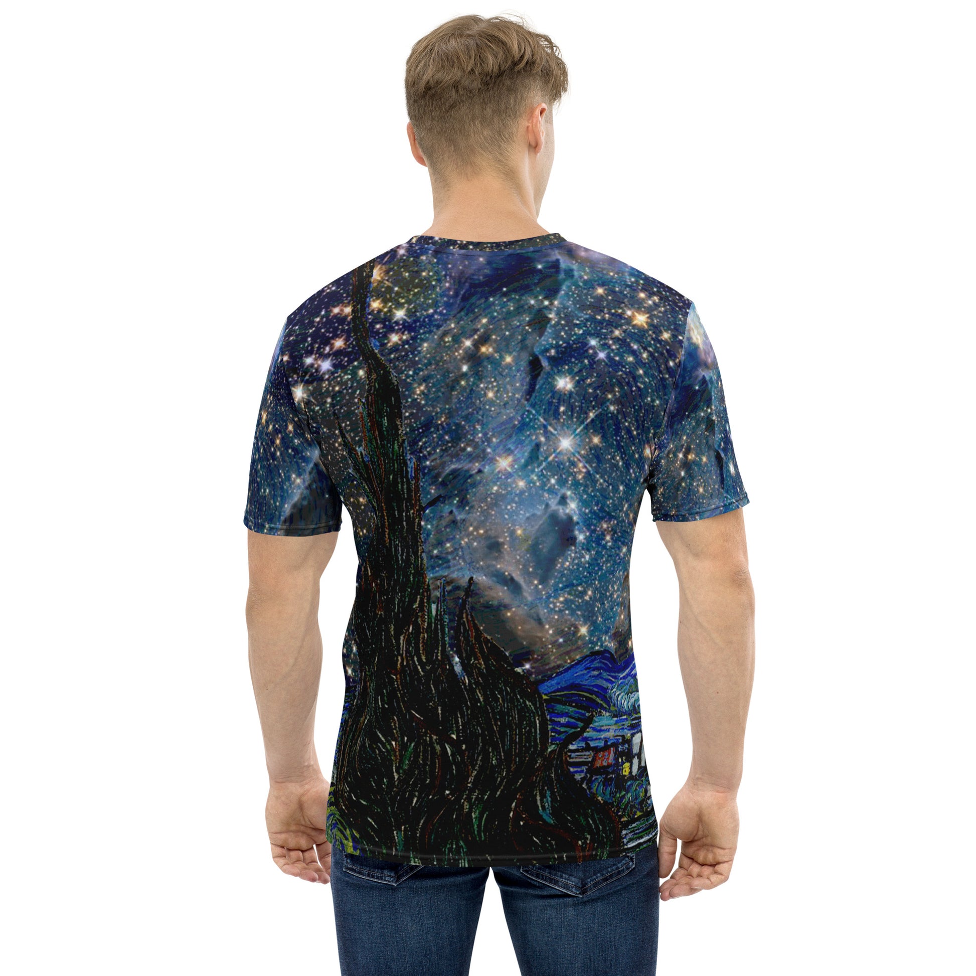 Gogh & Webb t-shirt design on a model back view