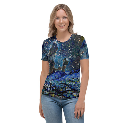 Van Gogh & James Webb all-over women's T-shirt