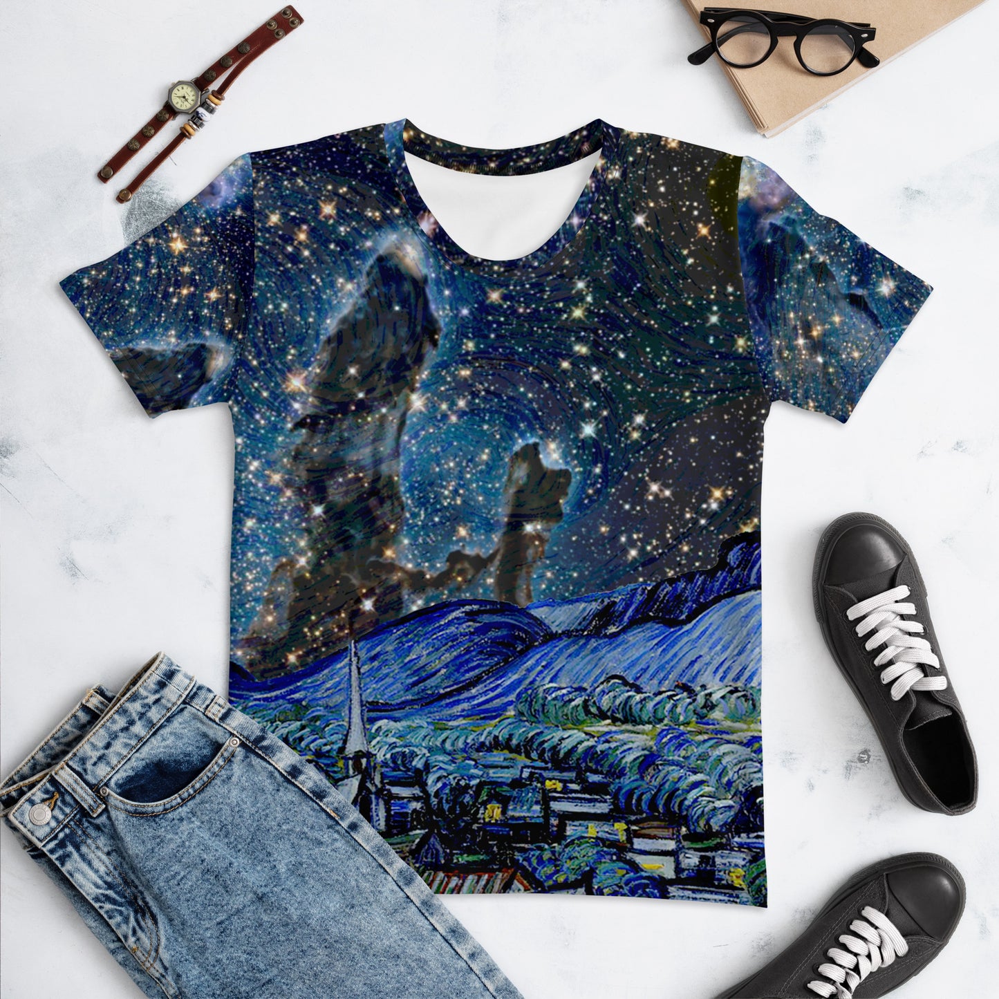 Van Gogh & James Webb all-over women's T-shirt