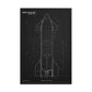 Starship blueprint framed poster