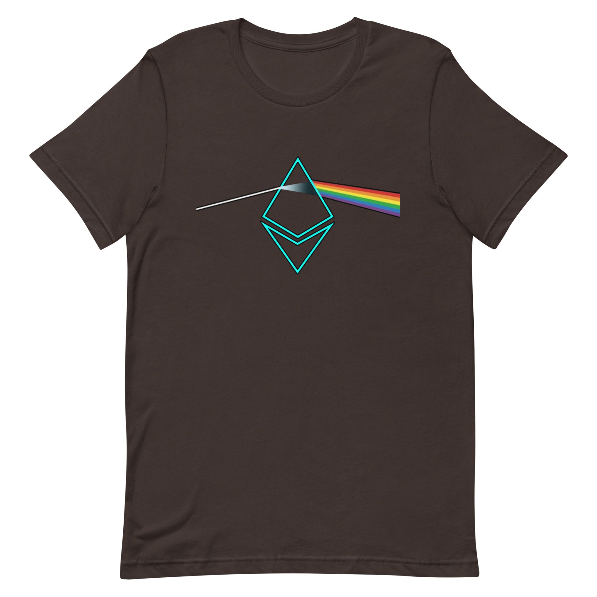 Brown Ethereum prism t-shirt design